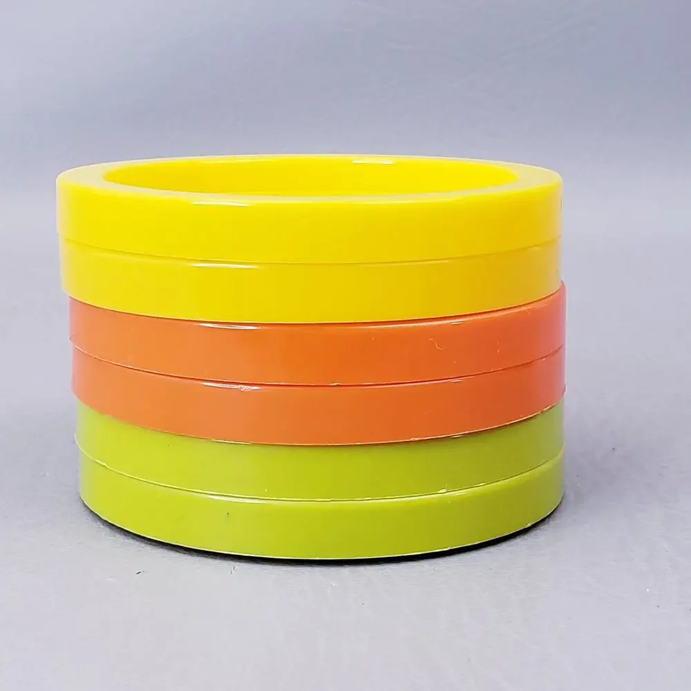 Vintage 1970's Souvenir Vintage BERMUDA Plastic Coasters Set of 6